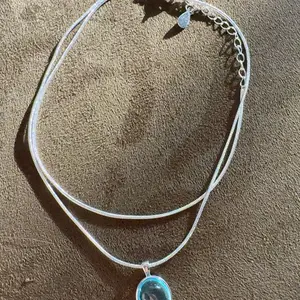 Elegant Simulated Aquamarine Moonstone Pendant Necklace, Dainty Necklace, Minimalist Style, Fashionable and Versatile, Perfect Gift for Women