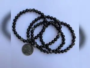 Sheen Obsidian Bracelet - Wholesale Beaded Bracelets - 6mm beads