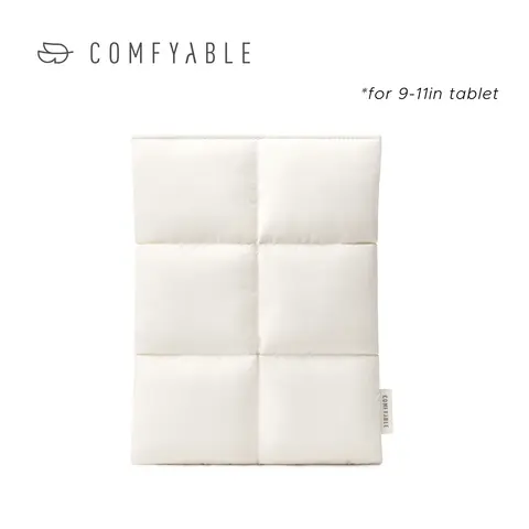 COMFYABLE Colorful Quilted Puffy Tablet Case - 9-11 in Magnetic Closure Cover for iPad Pro & Air, Magic Keyboard Compatible, Charger Pocket, Unisex Back to School Stay Organized Tablet Accessory