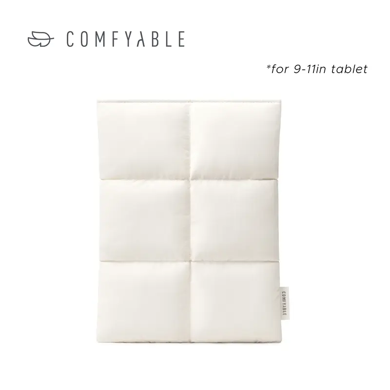 COMFYABLE Colorful Quilted Puffy Tablet Case - 9-11 in Magnetic Closure Cover for iPad Pro & Air, Magic Keyboard Compatible, Charger Pocket, Unisex Back to School Stay Organized Tablet Accessory