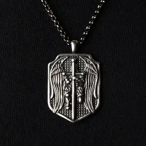 St. Michael Medallion Necklace TT - Helps Pair Veterans With A Service Dog Or Shelter Dog