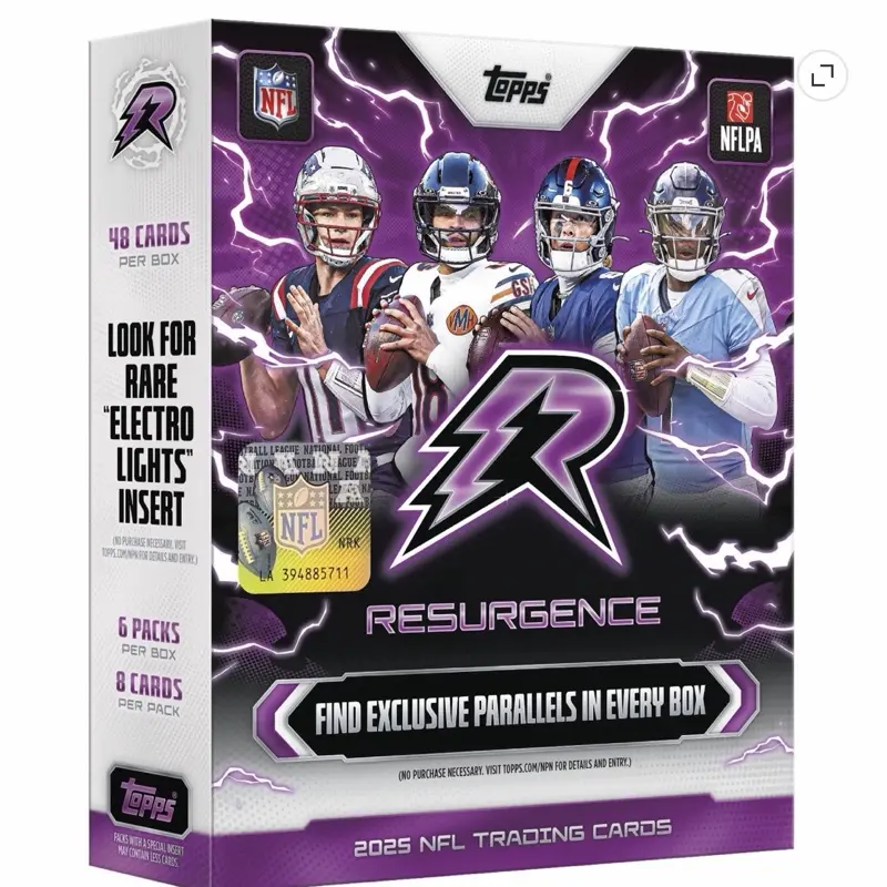 (PYT) 5 Mega boxes of 2025 Topps Resurgence Football Break 24