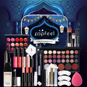 Popfeel Basic Full Makeup Cosmetic Set, Eid Al Adha Gift, Complete Beauty Kit, Perfect Holiday Present, Essential Cosmetics, Lip Cosmetic Set