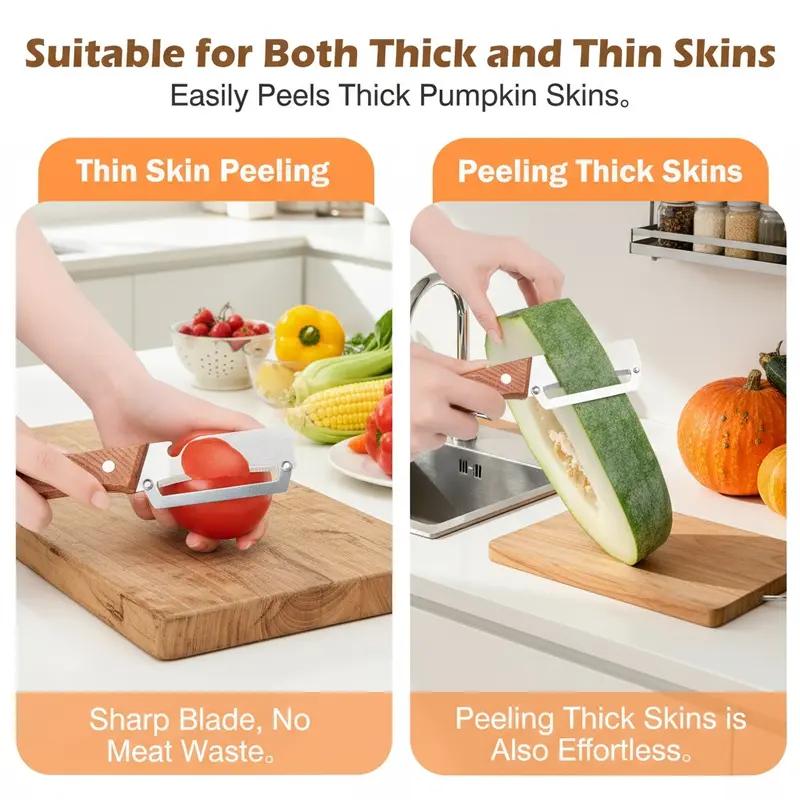 2PCS 2 in 1 Multifunctional Vegetable Peeler & Bottle Opener  All In One Peeler Multi-Functional Kitchen Tool Stainless Steel Potato & Fruit Peeler