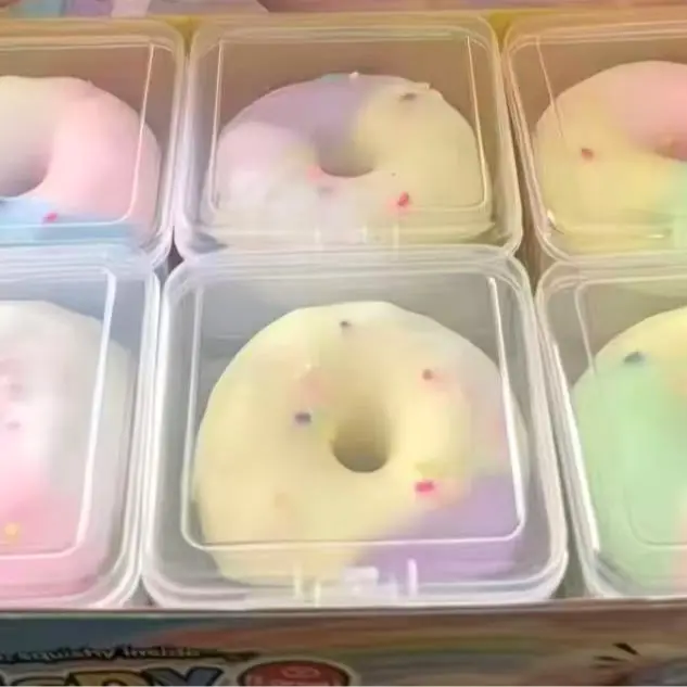 Cracked Wax Donut Squishy, Stress Relief Toy for Kids, Classic Novelty Toy for Hobbies