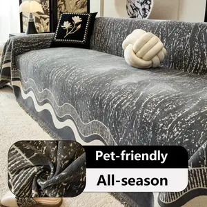 Luxury High-End Sofa Cover Cloth, Anti-Slip Cat Scratch Protection, Full Coverage Universal Sofa Protector, Suitable for All Seasons