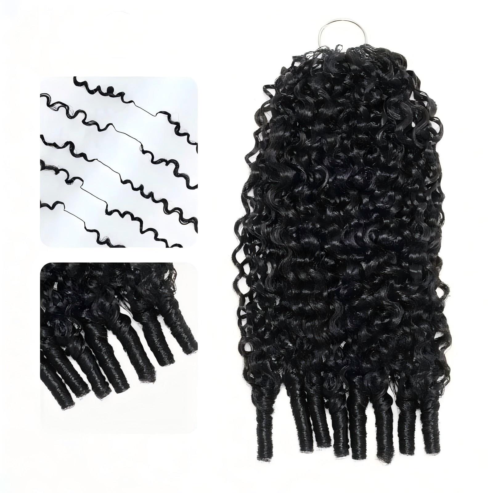 【Slash Prices】Tahikie Burmese Curly Crochet Human Hair For Miracle Knots Human Hair Feather Water Wave Curly Wave Crochet Human Hair For Miracle Knots Pre-Separated 50g/Pack Recommended #TiktokShopSpringGlowUp #RefreshedLook