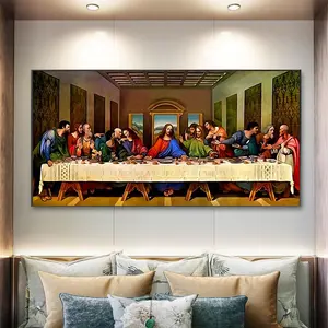 Last Supper Diamond Painting Kit, Mosaic Craft Set, Beginner Friendly 5D DIY Diamond Art Tool, Round Full Diamond Gemstone Painting Gift