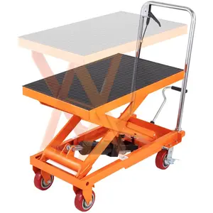 VEVOR Hydraulic Lift Table Cart, 330lbs Capacity 28.5 Lifting Height, Manual Single Scissor Lift Table with 4 Wheels and Non-slip Pad, Hydraulic Scissor Cart for Material Handling and TransportationVEVOR Super Brand Day