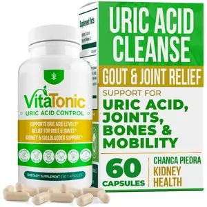 AURA VITAMINS – Vitatonic Uric Acid Balancing Aid for Both Genders - Herbal Joint Care Detox Solution – Enhance Mobility - GMO-Free, Gluten-Free - 60 Capsules. (1)