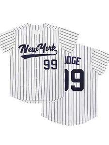 Men's Letter & Number Embroidery Classic Throwback Baseball Jersey, Loose Breathable V Neck Short Sleeve Button-Up Casual Sportswear, Athletic Tops, Baseball Shirt, Baseball, Golf Training Top, Sports Clothing