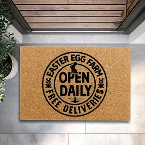Doormat Easter Egg Farm Welcome Mat Unique Gift - Funny Gift - - Home Gift - Door Mats - Welcome Mat Easter Gift - 7444zz