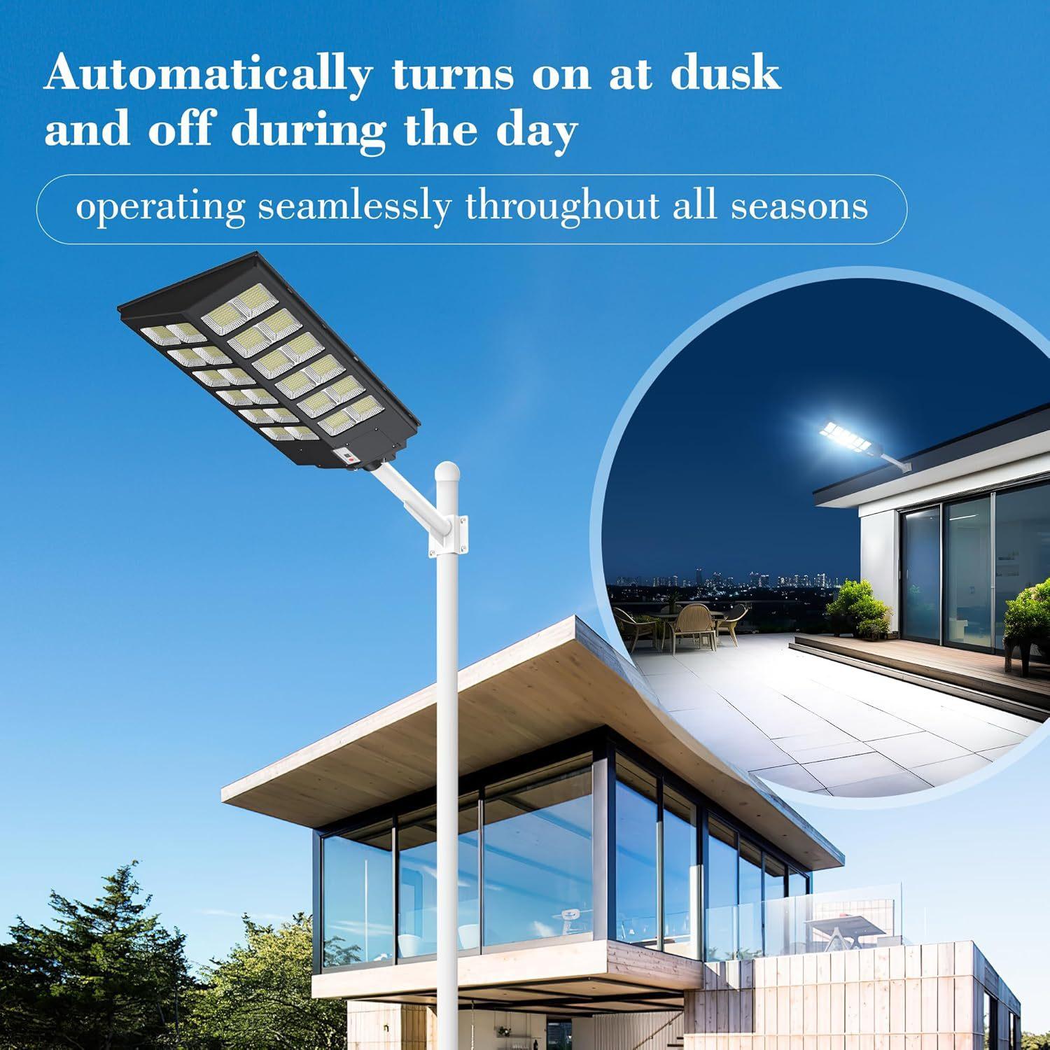 Outdoor Solar LED Street Light with Motion Sensor, IP65 Waterproof Dusk to Dawn Security Light, Remote Control for Garden, Garage, Farm, Patio, Parking Area Outdoor Solar LED Street Light with Motion Sensor, IP65 Waterproof Dusk to Dawn Security Light, Remote Control for Garden, Garage, Farm, Patio, Parking Area