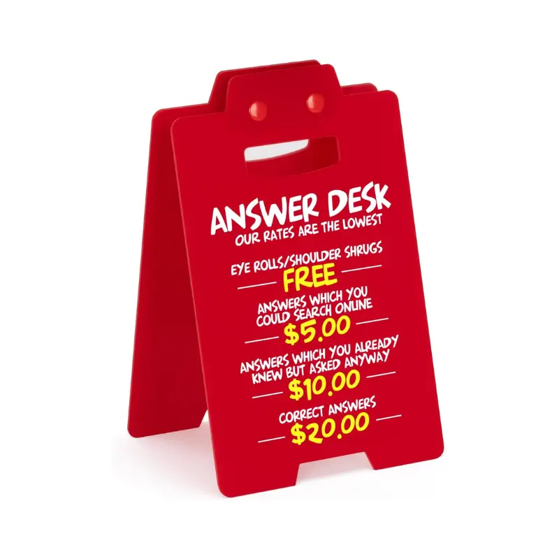 Funny Office Desk Decor Team Gift – “Answer Desk Rates” Mini Figures, Sarcastic Work Desk Accessory for Coworkers, Team Building, Stress Relief & Office Humor