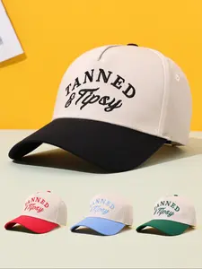 Unisex Darlin' Trucker Hat, Snapback Hat Cap, Woven Fabric, Fitted Style, Letter Embroidery Design, Perfect for Spring & Autumn Outdoors, Premium Headwear