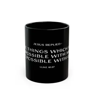 Luke 18:27 Bible Verse Mug