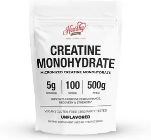 Creatine Monohydrate Micronized Powder 500G - 100 Servings, 5000mg Per Serving (5g) - for Men & Women Muscle Growth & Recovery - UNFLAVORED