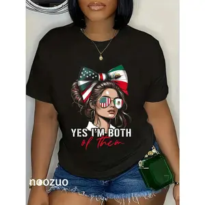 100% Cotton Im Both Of Them Portuguese Graphic Printed T-Shirt