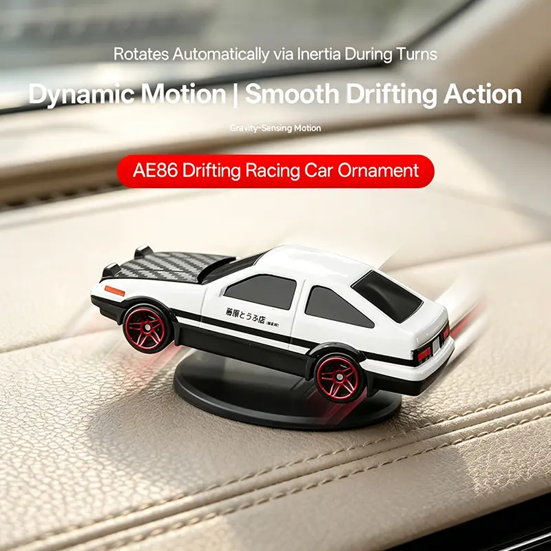 AE86 car interior dashboard ornament that drifts when the car turns, creative in-car model decoration made of metal alloy