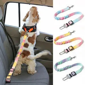 Dog Car Seatbelt Leash - Adjustable Crash-Proof Safety Tether for Small to Large Dogs - Durable Nylon Vehicle Travel Harness Clip