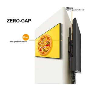 49"4K UHD Digital Signage Display, 1000nits High Brightness Advertising Display, Slim Fit Frameless Wall Mount Digital Signage, CMS Remote Publishing, 24/7 Operation, Smart Split-Screen, HDMI/USB/WiF