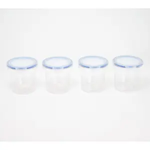 LocknLock Set of (4) 3-Cup Tritan Canisters