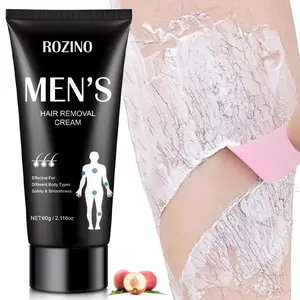 Men's Hair Removal Cream, Gentle Hair Remover Cream for Arms, Chest, Legs, Safe and Painless Hair Removal Product for Men, Body Care
