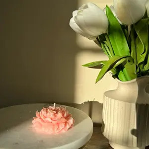 Flower Candle Decor Fragrance Gift Room Centerpiece Floral Nature Light Scented Decoration Ornaments