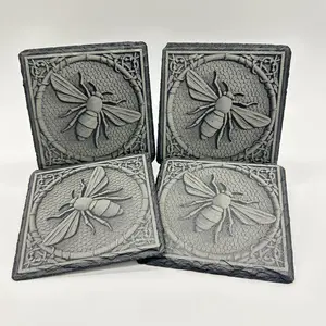 3D Bee slate drink coaster