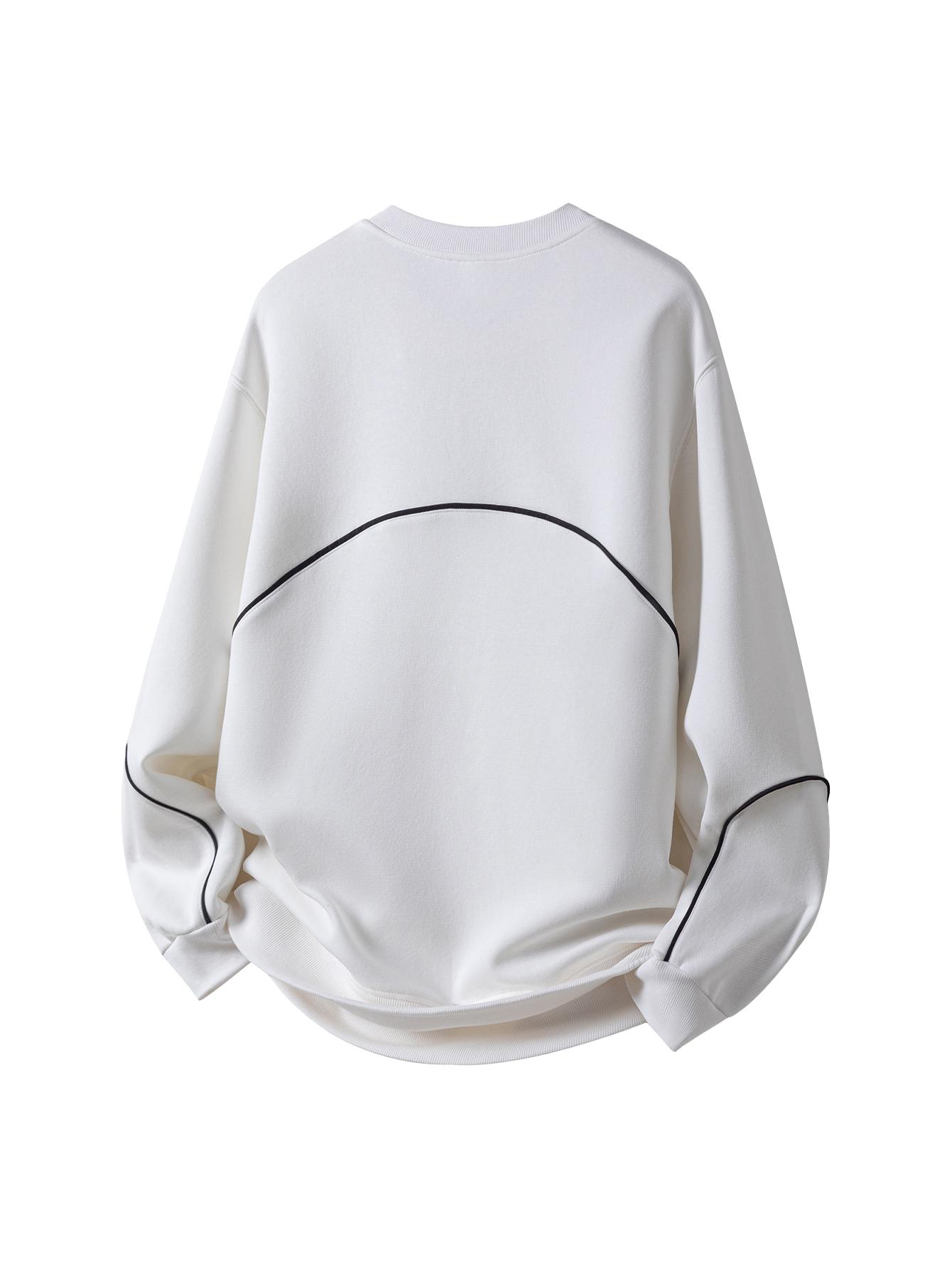 CCCMAI Men's Regular Fit Plain Sweatshirt Crew Neck Long Sleeve Top Street Fashion Style Loose Casual Solid Color Pullover Suitable for Spring and Fall Fashionable Menswear