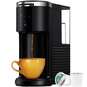3 In 1 Single Serve Coffee Maker For Ground Coffee & Teas, 6 To 14oz Brew Sizes, With 40oz Removable Water Reservoir, Self-Cleaning Function.