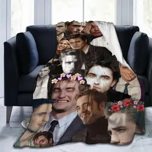 Blanket Robert Pattinson Ultra-Soft Micro Fleece Throw Blankets Beach Blankets Decoration Gift for Decor Home Sofa,Office,DormitoryBed car Camp Couch All Seasons