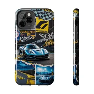Koenigsegg iPhone Collage Themed Phone Case Premium Matte Texture, Protection, Shockproof, Anti-Drop, Anti-Fingerprint For IPhone 17-12, Pro Max, Pro Plus, and Samsung S25-22 Protection Safety