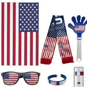 American Flag Party Pack - Scarves, Glasses & Props for 2026 Games