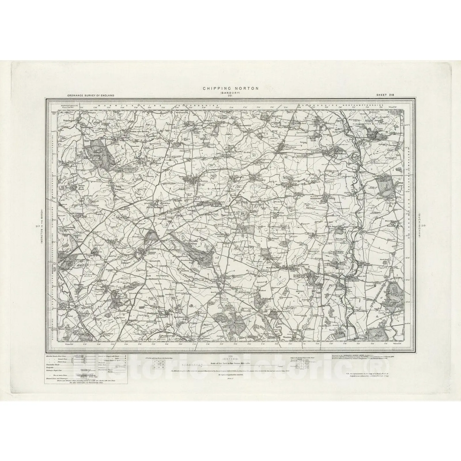 Chipping Norton - Survey Map, 1896 - Ordnance Survey Historical Map Print