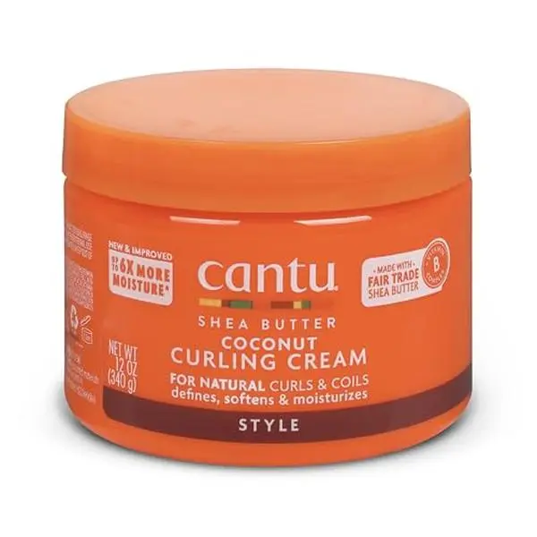Cantu Coconut Curling Cream with Shea Butter for Natural Hair, 12 oz