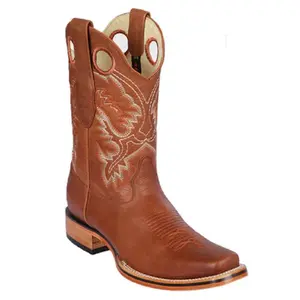 8122751- Los Altos Boots Men's Rodeo Boots Handcrafted Grisly Skin Honey
