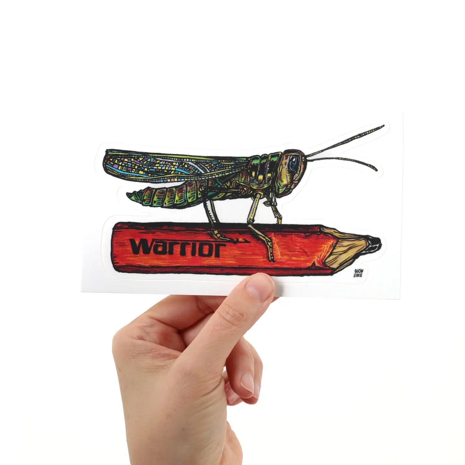 Warrior Grasshopper Sticker