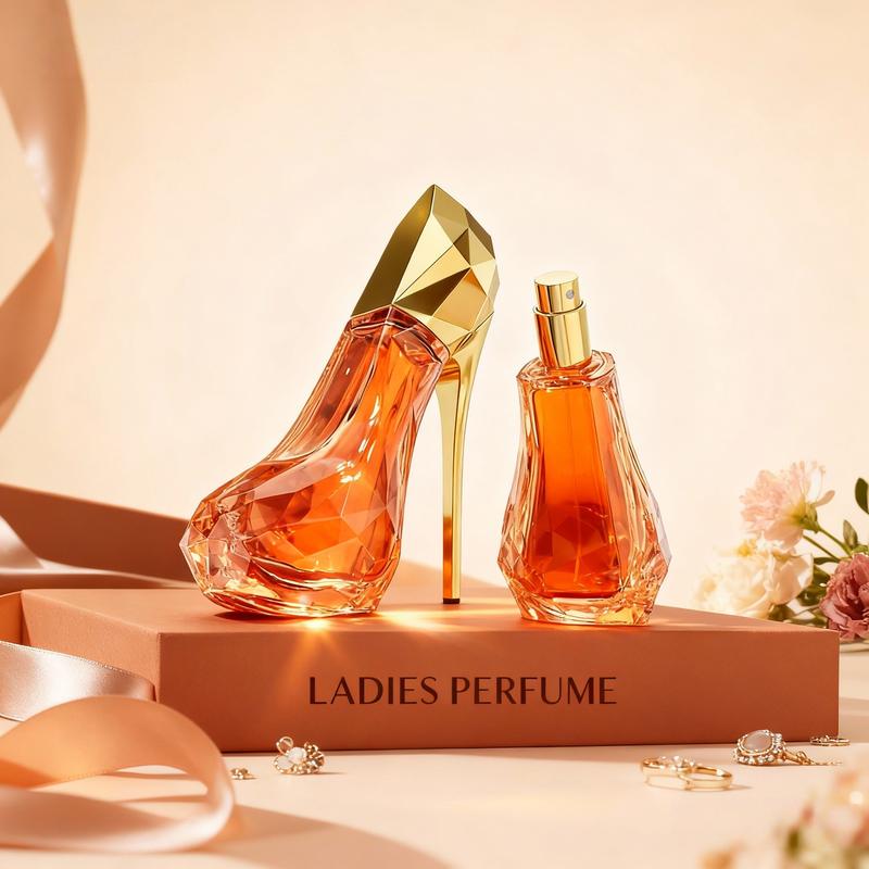 Deold High Heel Perfume for Women 30ml Woody Orange & Amber Scent long lasting women's perfume Christmas Birthday Gift Unique Shoe Design with Orange Liquid Unisex EDP mini perfume  perfume para mujer  women perfumes date night fragrance