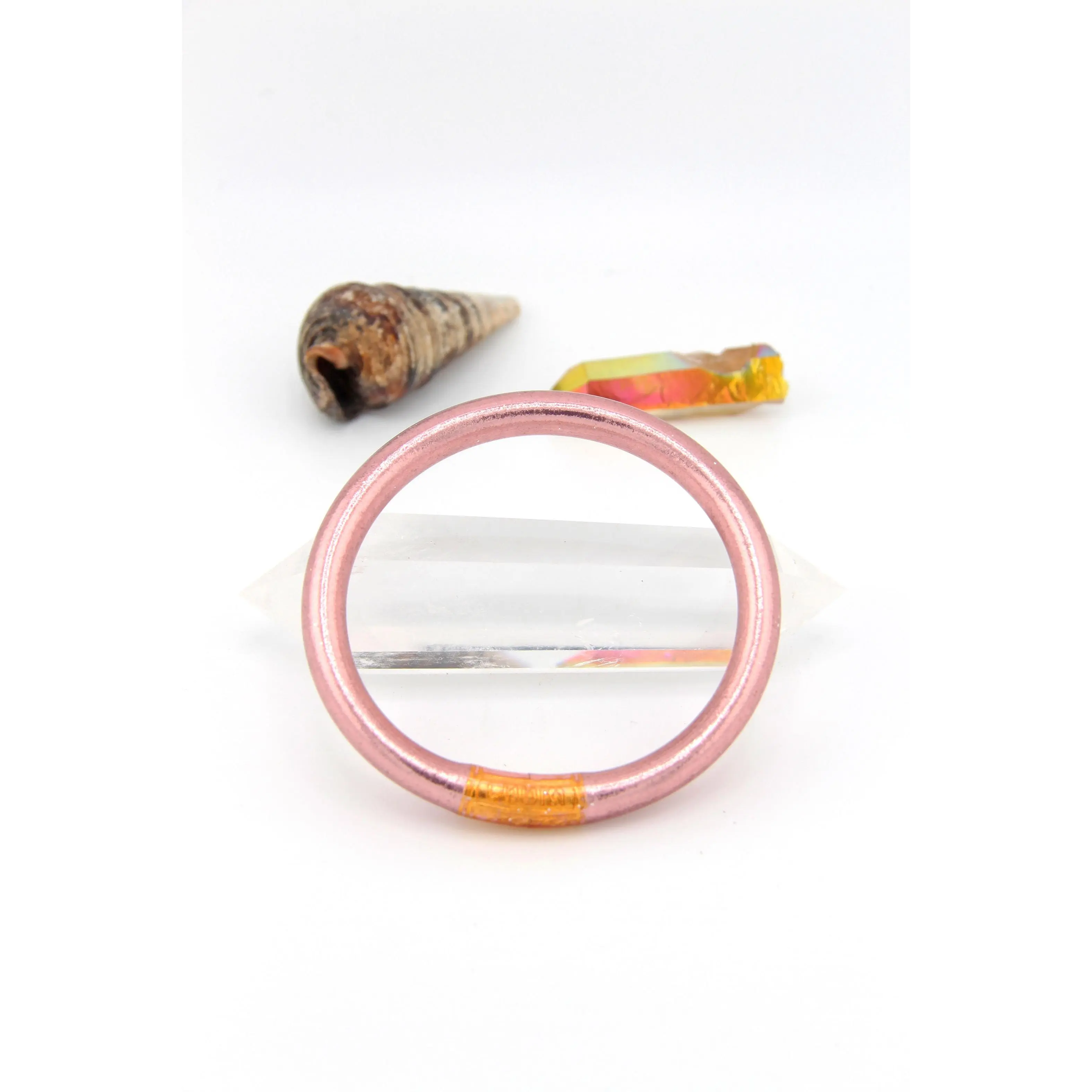 Luxe Thai Buddhist Temple Bracelets, Mantra Bangle, Kumlai, Two Tone Maximalist Jewelry, Gold Leaf, Polycarbonate Tubing