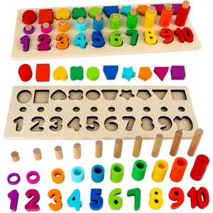 Toys for Toddlers, Shape Sorter Number and Math Stacking Blocks Toddlers Learning Toys Gift, Learning Puzzle Toys for Toddlers, Preschool Teaching, Early Education Toy