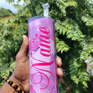 Customized 20oz Tumbler with free keychain - Personalized Drinkware gift set