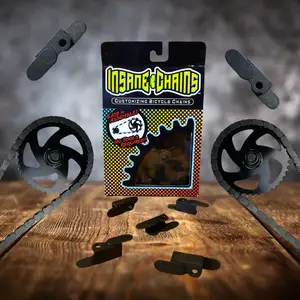 Insane Chains Black Chain Caps Classic Tool-Free Installation Grease-Free Universal Fit for Single-Speed Bikes BMX & Cruiser