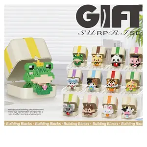 Cute Pet DIY Animal Mini Pet Creative Building Blocks Set  12 Set Pack with Gift Box, Home Decor, Office Desk Ornament, Birthday & Holiday Gift School Rewards