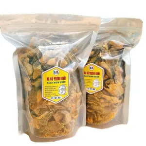 Salted egg fish skin snack 10.5oz/bag - Snack Da Cá Trứng Muối Hoàn Kim 300g/túi