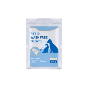 Pet hair removal wet wipes gloves - Cleaning wipes - Non-grooming gloves for petting cats - Non-woven fabric gloves for petting without bathing