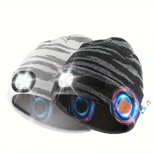 2-In-1 LED Headlamp & Music Hat, Wireless Audio , Perfect for Night Skiing & Outdoor Adventures, Ultimate Tech Gift