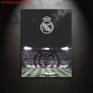 1 piece/set of frameless canvas painting print poster, classic realistic landscape art, Bernabéu Stadium, perfect gift for football culture lovers, ideal gift for bedroom, living room, kitchen, dormitory corridor, mural, wall decoration, room decoration
