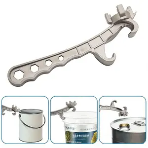7-in-1 Aluminum Bung Wrench Set - Heavy Duty Drum & Bung Caps Bucket Opener for 5–55 Gallon Barrels, Non-Sparking Multi-Size Tool, Non-Sparking Heavy Duty Tool for Home, Industrial Use