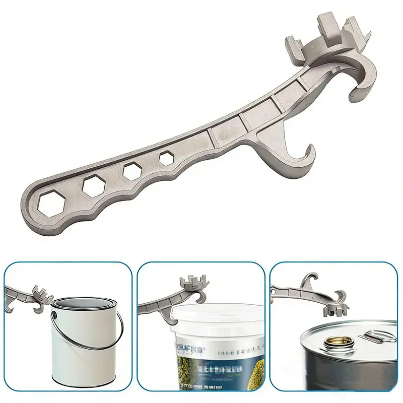 7-in-1 Aluminum Bung Wrench Set - Heavy Duty Drum & Bung Caps Bucket Opener for 5–55 Gallon Barrels, Non-Sparking Multi-Size Tool, Non-Sparking Heavy Duty Tool for Home, Industrial Use